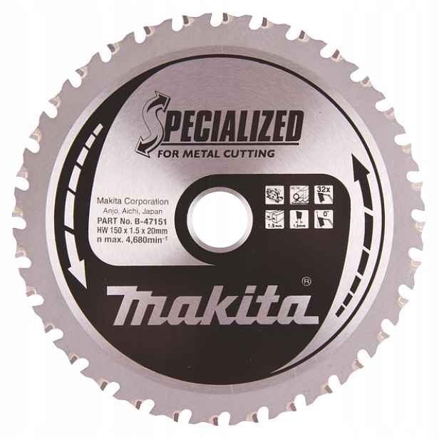 Řezací kotouč na ocel a kov 150x20mm 32Z pro pilu Makita
