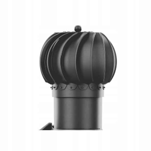 Rotační krb Rotoline pro plechovou střešní krytinu E o průměru 150 mm, kulatý, grafit