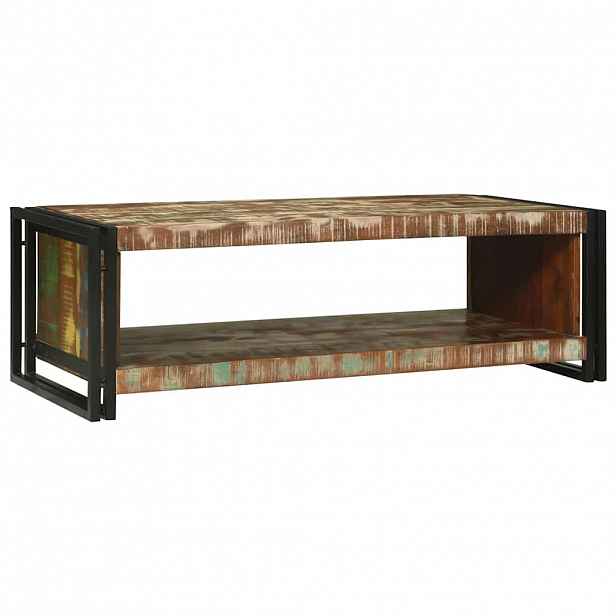 vidaXL Konferenční stolek 120 x 50 x 38 cm Masivní obnovované dřevo