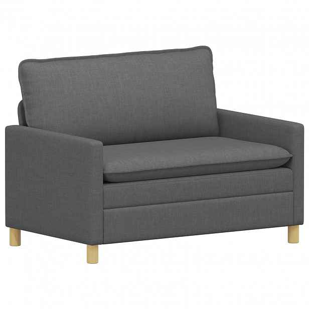 vidaXL Pohovka Pro 2 osobu Tmavě šedá 126 x 81 x 87,5 cm Textil
