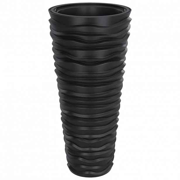 vidaXL Truhlík s odnímatelnou vložkou antracit 18 / 45 l PP rýhovaný