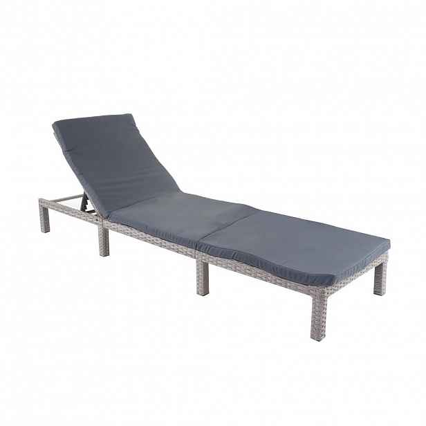 MCW POLY-RATTAN LEHÁTKO BASIC Šedá, Šedá