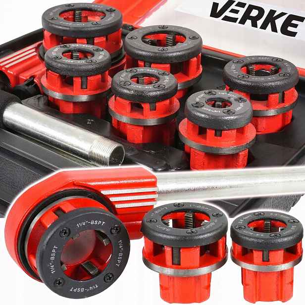 Ruční Závitník Na Trubky 6 Ks 1/4-1 1/4" Verke V07516