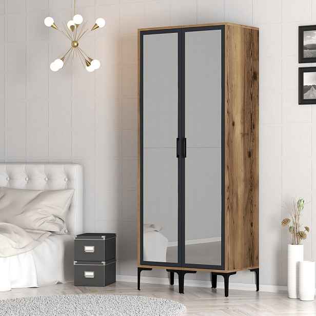 Šatní skříň Kumsal RR - Walnut, Anthracite