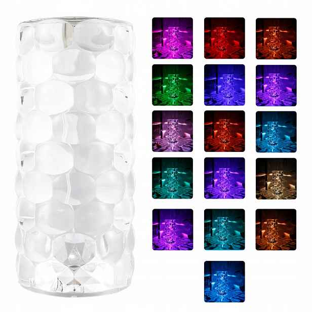 Stolní lampa Diamond Design ovládaná dálkovým ovladačem