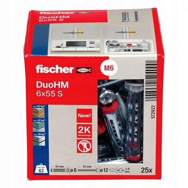 Kotva pro tvárnice DuoHM 4x55 mm S Pz Pb 25 kusů Fischer
