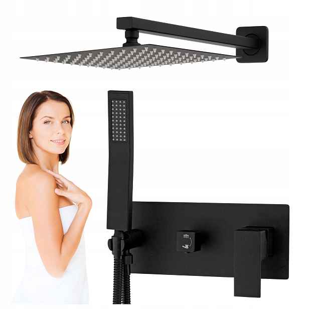 Sprchový Set Pod Omítku Cubo Smartbox 1194B Černý