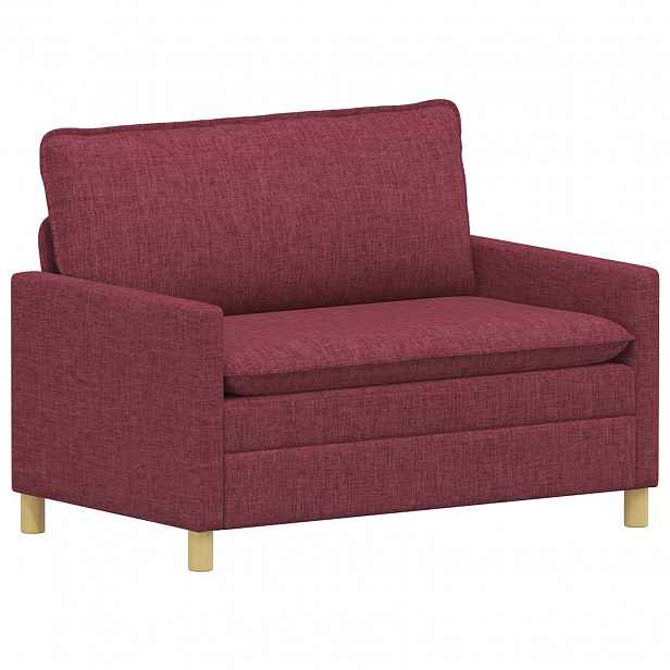 vidaXL Pohovka Pro 2 osobu Víno Červené 126 x 81 x 87,5 cm Textil