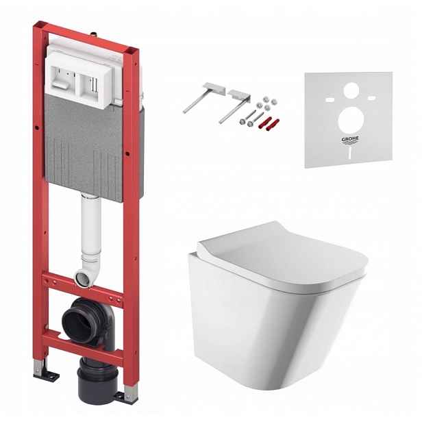 Podomítkový Wc set Stelaz Tece 320 mm Wc mísa Omnires Rimless