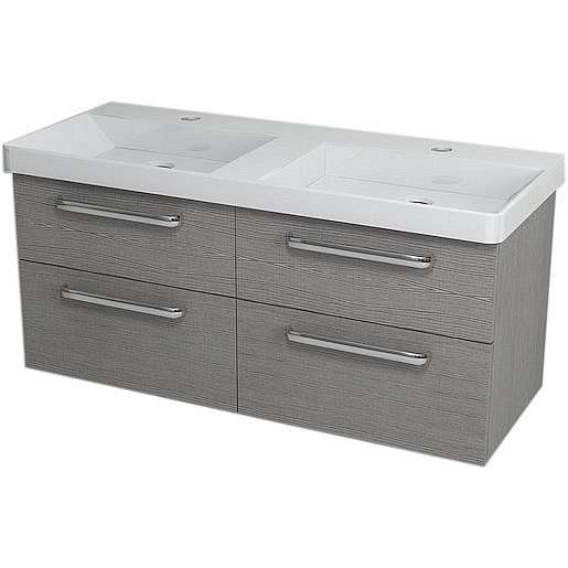 Koupelnová skříňka pod umyvadlo Sapho Theia 116x44,2 cm dub stříbrný TH124