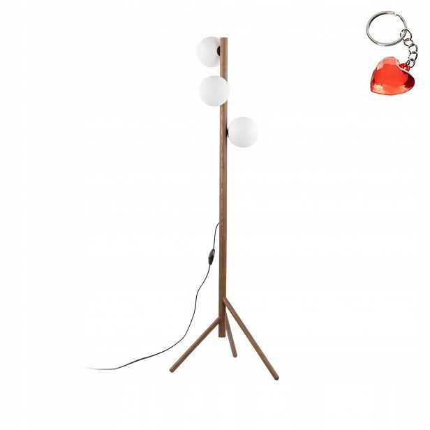 Podlahová lampa Vysoká Dřevěná Hnědá 3 zdroje G9 pro obývací pokoj Tk Lighting