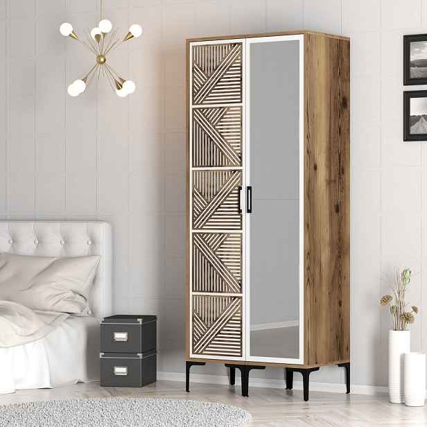 Šatní skříň Kumsal PR - Walnut, White