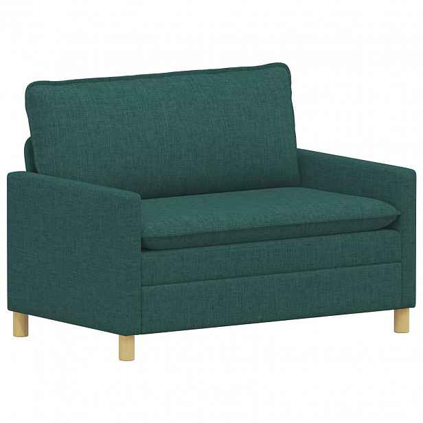vidaXL Pohovka Pro 2 osobu Tmavě zelená 126 x 81 x 87,5 cm Textil