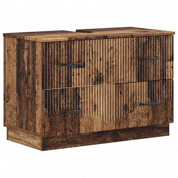 vidaXL Skříňka pod umyvadlo HOORN Staré dřevo 82 x 41 x 56 cm