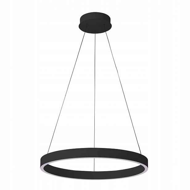 Brasco, Moderní, dekorativní, černá závěsná lampa, Ring, Led, 60W, 4500LM