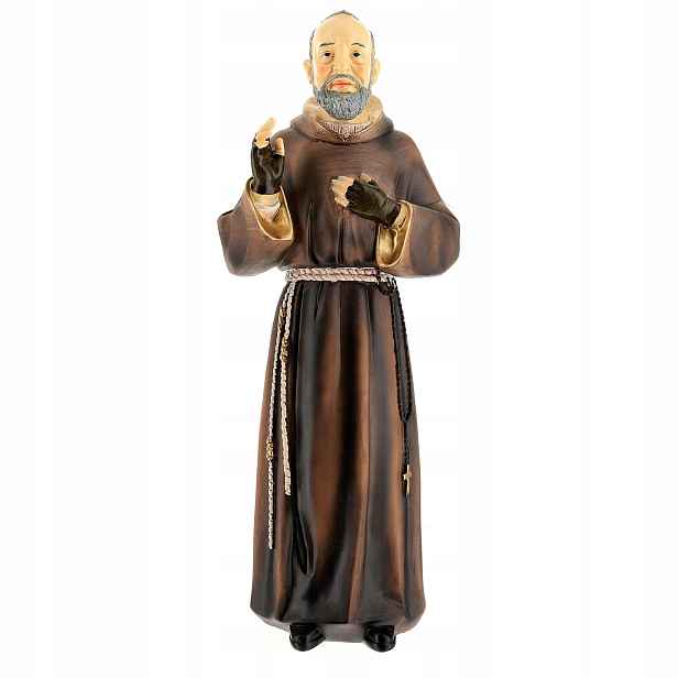 Figurka Svatý otec Pio z Pietrelciny Patron Zpovědníků 41 cm vysoký
