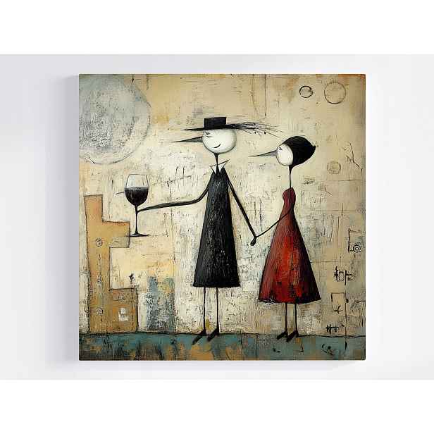 Obraz Na Plátně Canvas Romantická Pára Víno Abstrakce Elegance 50x50