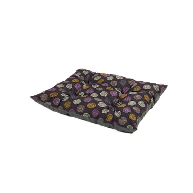 TOP Multifunkční polštář velikost M 55x70 - Fialová kolečka/Šedý