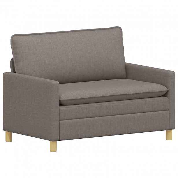 vidaXL Pohovka Pro 2 osobu Taupe 126 x 81 x 87,5 cm Textil