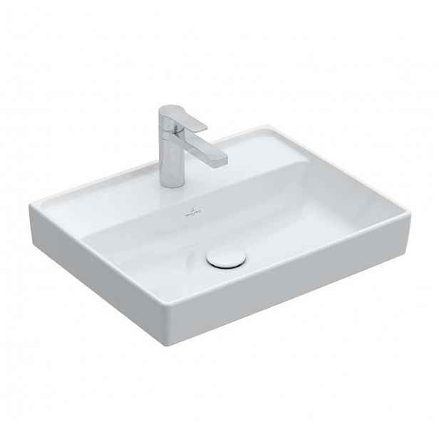 Villeroy & Boch Collaro - Umyvadlo 60x47 cm, bez přepadu, otvor pro baterii, alpská bílá 4A336101