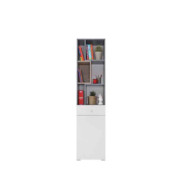 MASSENO KNIHOVNA GALIA, 45x40x190 cm, taupe