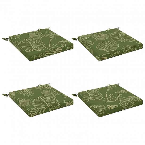 vidaXL Polstry ve 4 kusech SOEST 4 ks 100% polyester Listový design