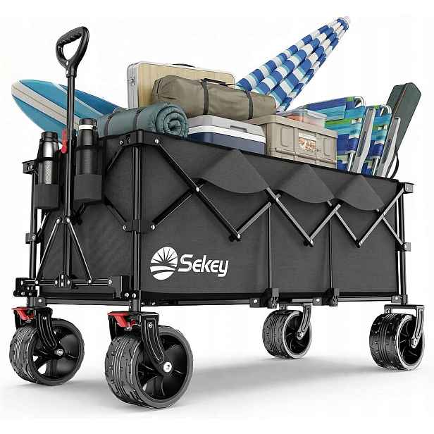Přepravní vozík Sekey XXXL 300L 200 kg skládací terénní antracit