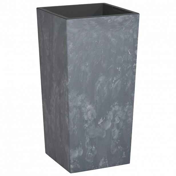 vidaXL Truhlík s odnímatelnou vložkou šedý 21 / 49 l PP beton