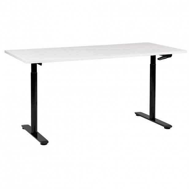 Beliani PSACÍ STŮL bíločerný 160/72 cm manuální výškově nastavitelný Destin IV