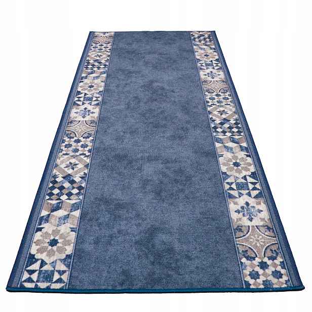 Koberec Loma Blue 80X180 CM Protiskluzový, Odolný Polyamid