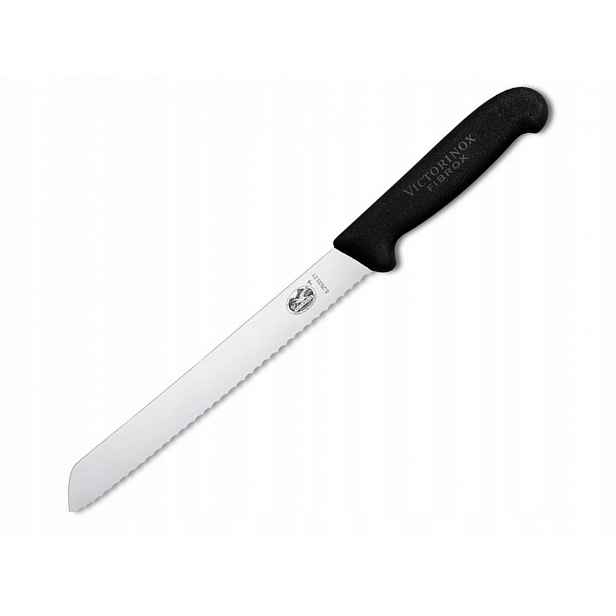 Nůž Na Pečivo Victorinox Fibrox 21 cm Zoubkované vlnité ostří Černý