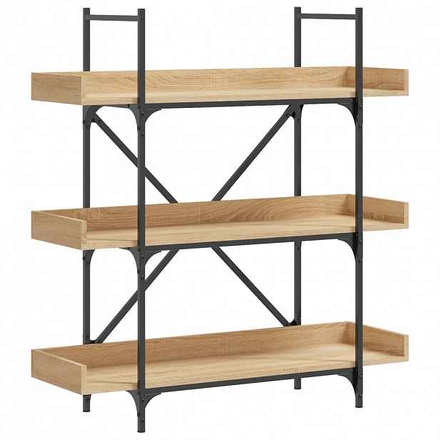 vidaXL Knihovna se 3 policemi dub sonoma 100 x 33 x 108,5 cm kompozit