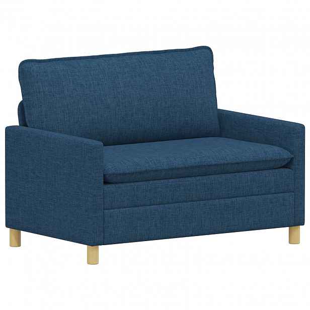vidaXL Pohovka Pro 2 osobu Modrá 126 x 81 x 87,5 cm Textil