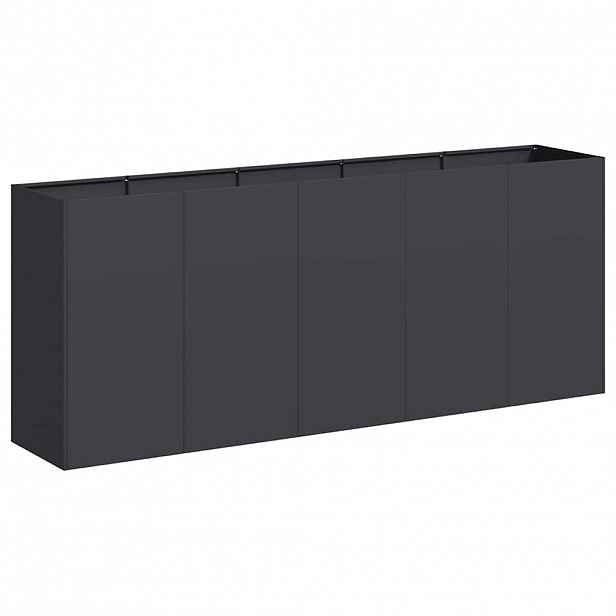 vidaXL Truhlík černý 200x40x80 cm ocel válcovaná za studena