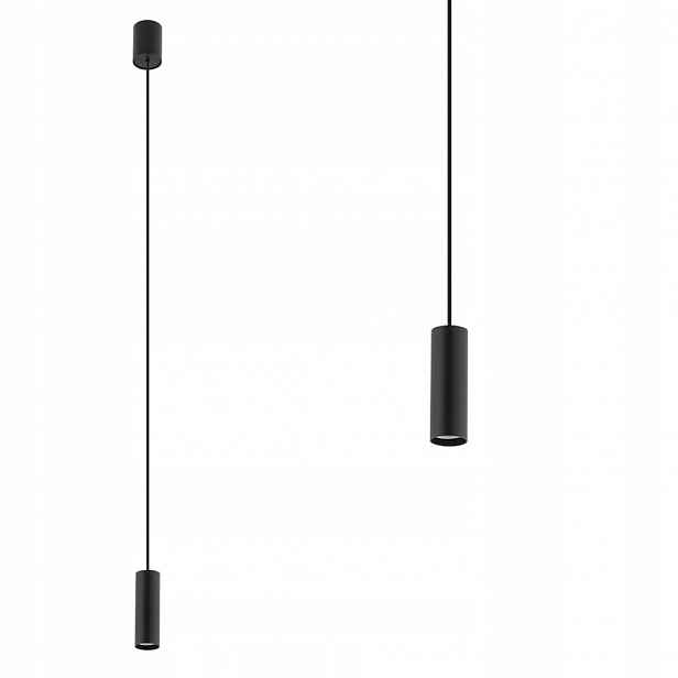 Závěsná lampa Fourty S Černý závit GU10 nad jídelní stůl Nowodvorski
