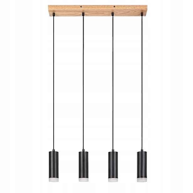 Skandinávská závěsná lampa černé tuby nad stůl