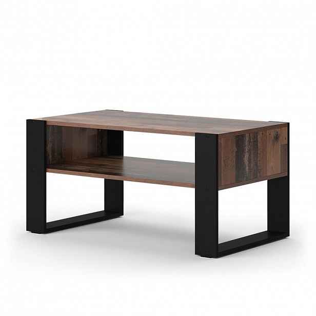 Vicco KONFERENČNÍ STŮL Olli Starožitné dřevo 92 x 52.4 cm s policí