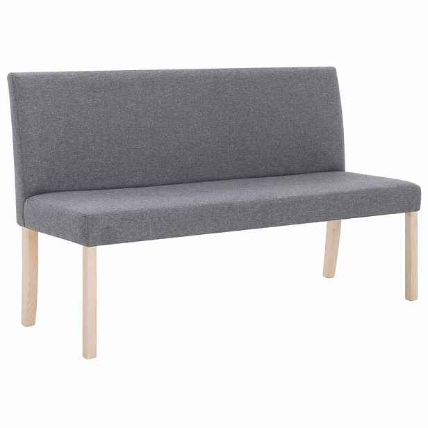vidaXL Lavice 139,5 cm světle šedá polyester