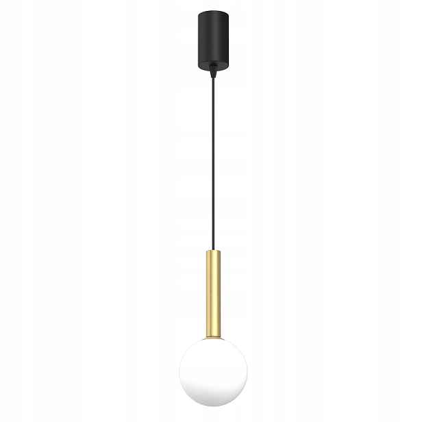 Závěsná lampa Play zlatá 1xG9 se skleněným dekorativním bílým stínidlem