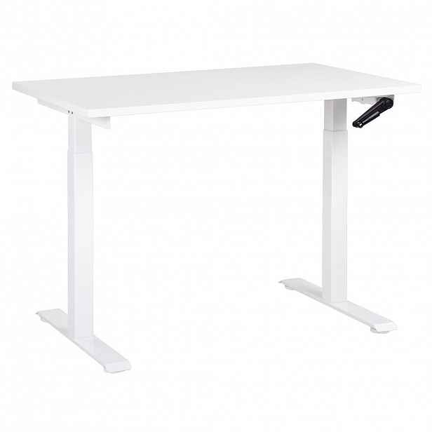 Beliani PSACÍ STŮL bílý 120/72 cm manuální výškově nastavitelný Destin III