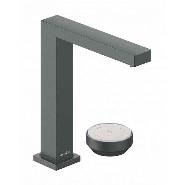 Hansgrohe Tecturis E - Umyvadlová baterie s výpustí, 2-otvorová instalace, CoolStart, EcoSmart+, kartáčovaný černý chrom 73053340