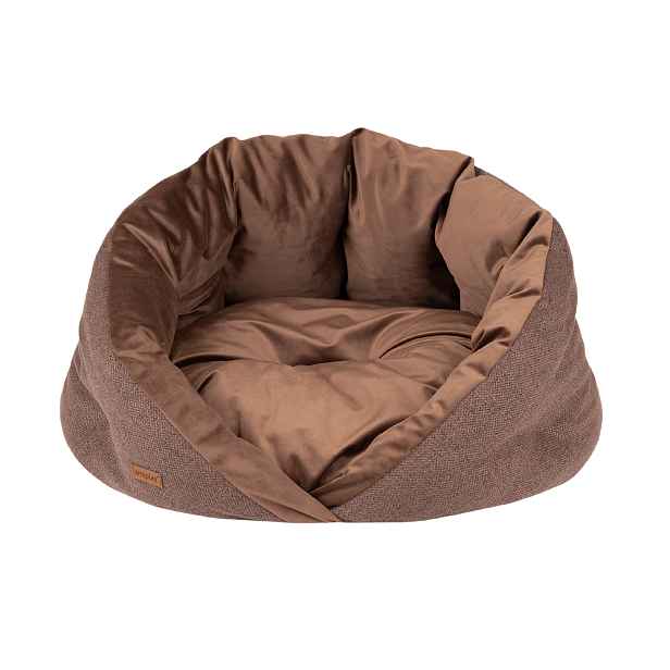 Pelíšek pro kočku SIDNEY CAT - cocoon hnědá velikost S, M Rozměr: S - 50x50x35 cm