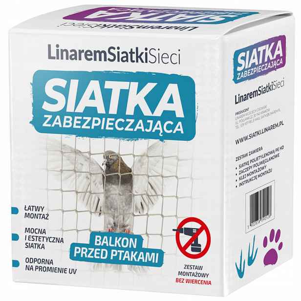 Síťka Na Balkon 4x2 m Na Holuby Ptáci Proti Ptákům Sada Bez Vrtání
