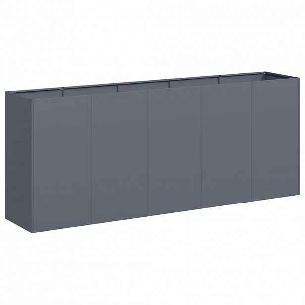 vidaXL Truhlík antracitový 200x40x80 cm ocel válcovaná za studena