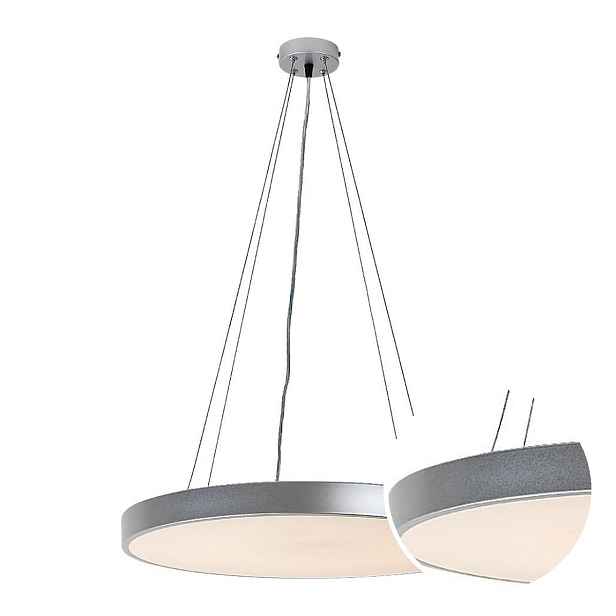 Závěsná Led lampa stříbrná 36W 4000K 2550lm Moderní obývací pokoj Tesia Rabalux