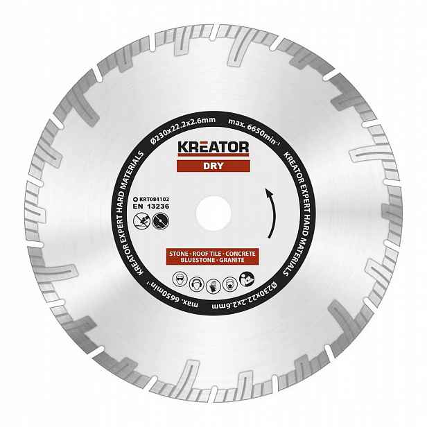 Kreator KRT084102 Diamantový kotouč segmentový 230mm Expert