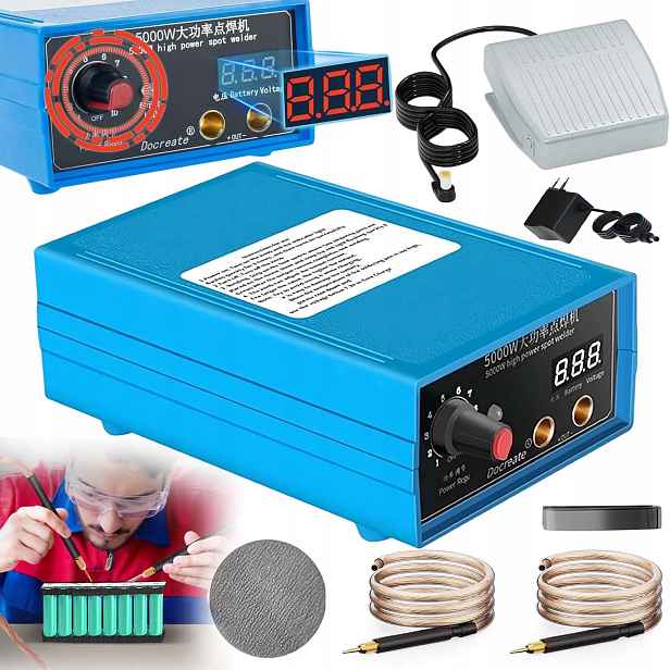 Přenosná Malá Bodová Svářečka S Nožním Pedálem 4000 Mah Akumulátor
