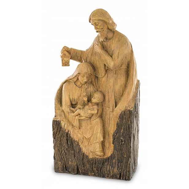 Vánoční betlém, Svatá rodina 47 cm, imitace dřeva