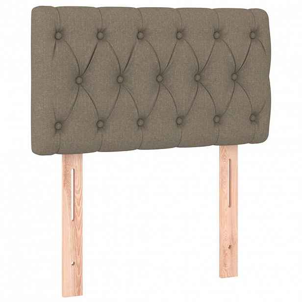 vidaXL Čelo postele taupe 80 x 7 x 78/88 cm textil
