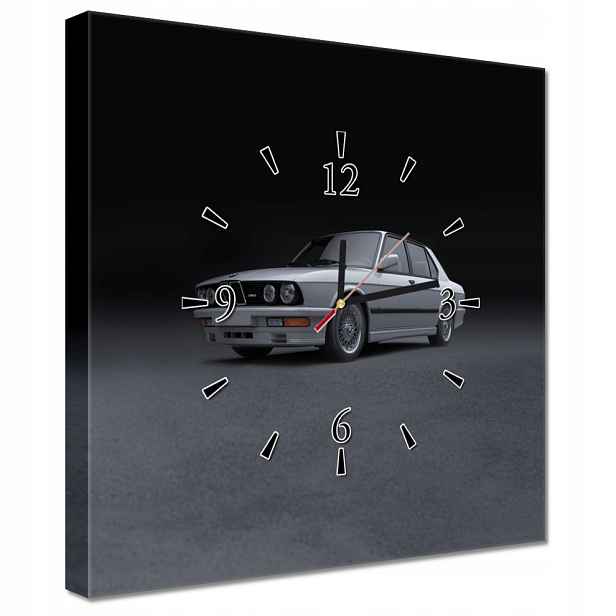 Nástěnné hodiny 40x40 Bmw M5 Žralok Klasika